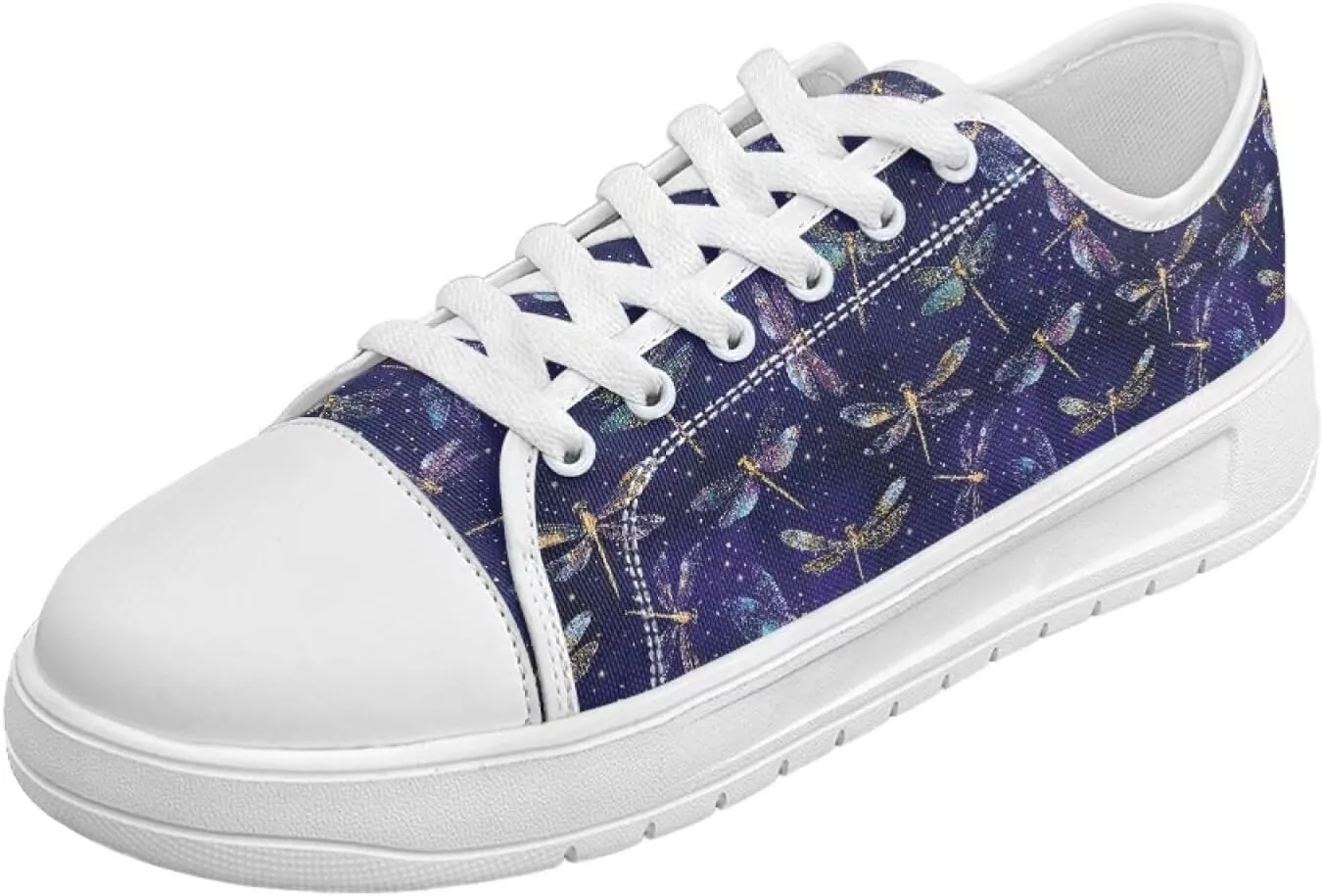 Womens Canvas Sneaker Lace Up Low Top Shoe for Hiking Running Walking Slip On Non Slip Casual Shoes
