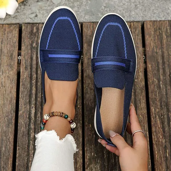 Women's Casual Flat Fly Knit Slip-On Shoes 49994671C
