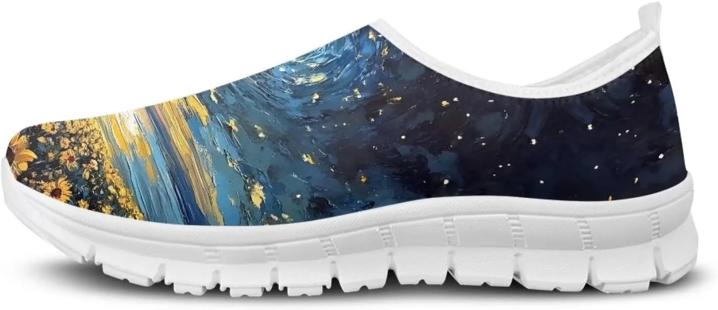 Women's Sneaker Casual Low Top Hiking Sneaker Lightweight Breathable Slip On Outdoor Soft Holiday Shoes for Womens