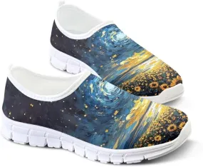 Women's Sneaker Casual Low Top Hiking Sneaker Lightweight Breathable Slip On Outdoor Soft Holiday Shoes for Womens