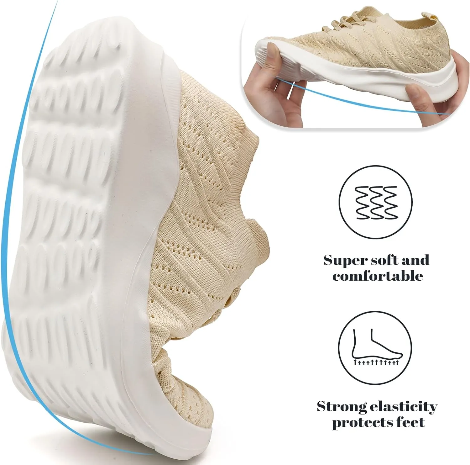 Womens Tennis Slip On Running Shoes Breathable Sneakers Athletic Lightweight Gym Sports Walking Shoes