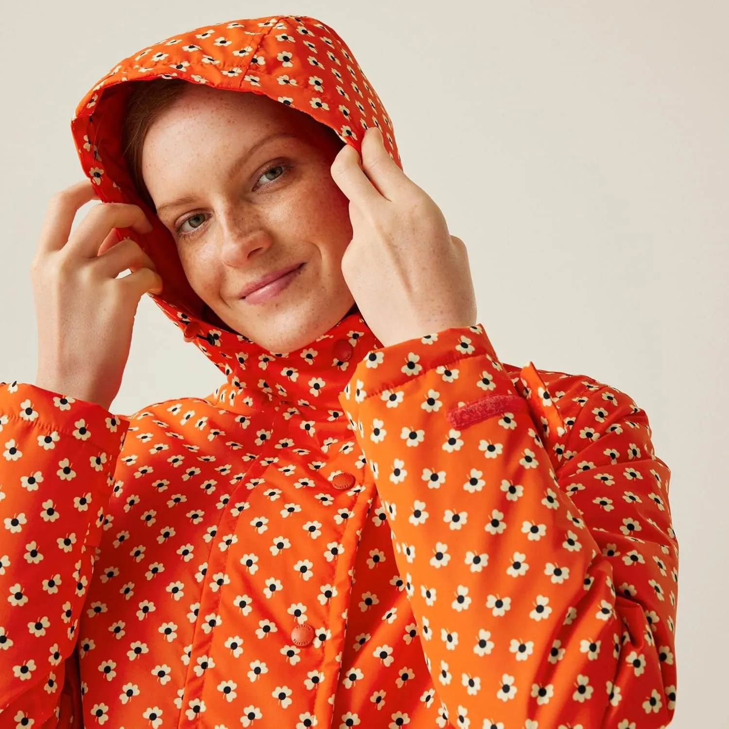 x Orla Kiely Mid Length Waterproof Insulated Jacket