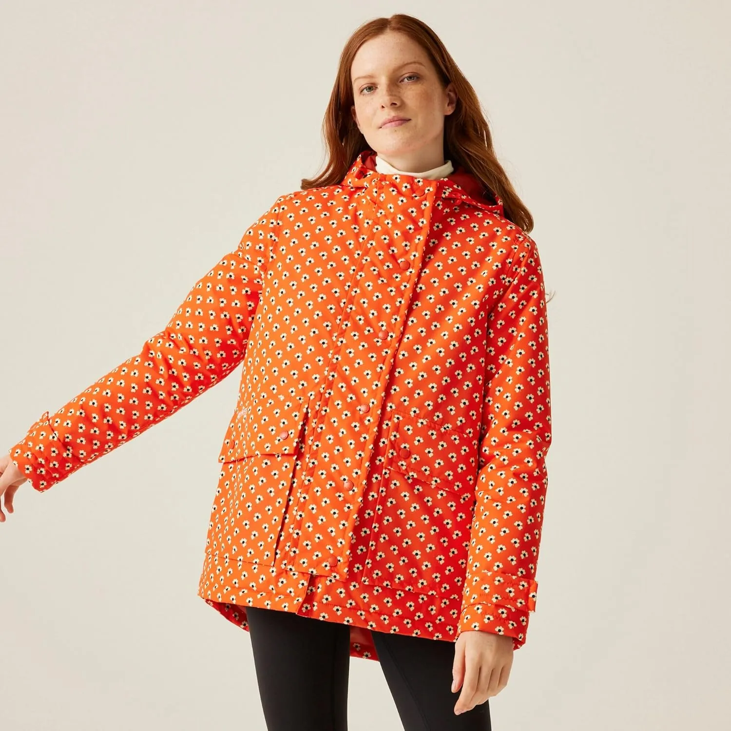 x Orla Kiely Mid Length Waterproof Insulated Jacket